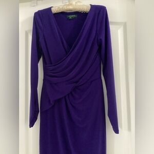 Occasion dress, Size 4 Ralph Lauren draped front dress .EUC
